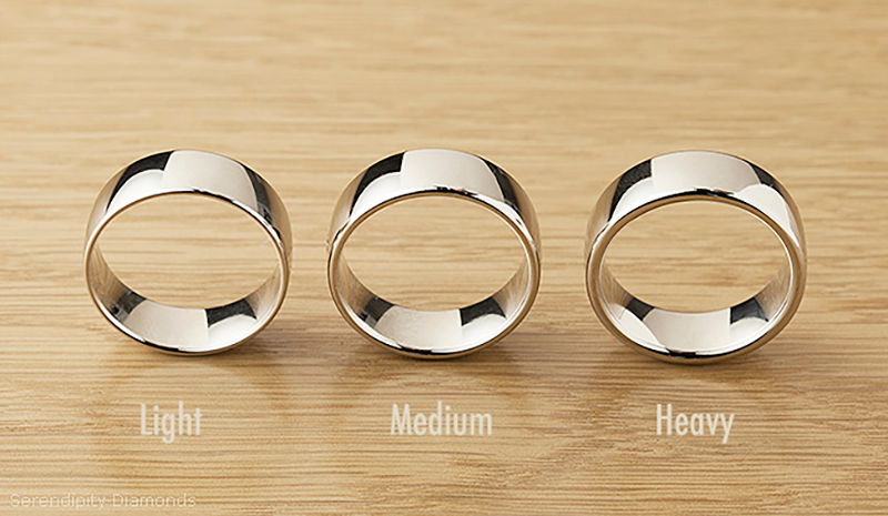 Perbedaan Cincin Kawin Ringan, Sedang & Berat